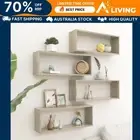 Wall Cube Shelves 4 pcs Sonoma Oak 60x15x23 cm Storage Display Organizer W 07143