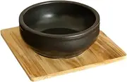 Folpus Dolsot Bibimbap Stone Bowl, Korean Cooking Soup Pot, Donabe Pot for Ttukbaegi and Korean Stew, Diameter 19cm
