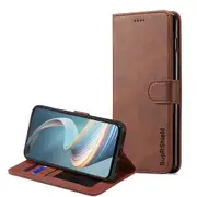 For Oppo Reno4 Z 5G Case SupRShield Wallet Leather Flip Magnetic Stand Case Cover (Coffee)