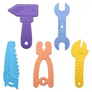 Silicone Baby Teething Toys, Molar Teether Chew Toys 5 Pk