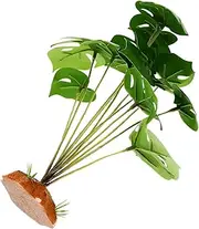 WEKAMOS Lifelike Fake Plant Decor for Terrarium Reptile Habitat Ornament for Turtles Geckos Frogs Versatile Decoration for Reptile Tanks Aesthetic Appeal and Provides Hiding Spots