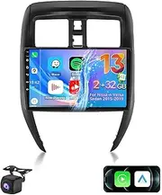 10 inch Android 13 Wireless Carplay Android Auto Car Audio Receivers Fit for Nissa-n Versa Sedan 2015-2019, 2+32GB Car Stereo WiFi GPS Navigation Bluetooth MP5 Player USB FM Multimedia Radio