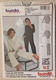 Burda Pattern 8889 Pants Shirt Lounging Suit Sewing Craft Project (H)