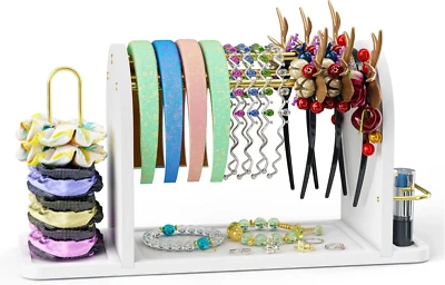 3 in 1 Headband Holder Organizer for Women, Versatile Headset Storage, Metal Hea