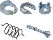 STGTZPLPDU Car Iron Door Lock Cylinder Repair Kit Fit for VW Fit for Caddy 1995-2003 2/3 and 4/5 - Doors, Front Left Or Right 5 Piece 6K4837223A Door Lock