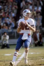 Joe Ferguson Buffalo Bills drops back to pass v the Baltimore Col- 1974 Photo 1