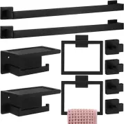 Bathroom Hardware Set 23.6 Inch Towel Ring Robe Hook Toilet Paper Holder with Ph