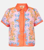 [Farm Rio] Farm Rio Sicily floral cotton shirt AU 6 multicoloured