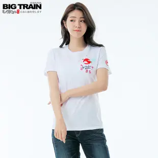 BIG TRAIN 鯉魚旗之夏圓領女T-白