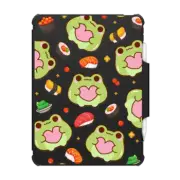 iPad Pro 12.9-inch (5th/6th gen) Impact Folio Case Cute Frog Holding A Heart with Salmon Sushi Ebiko Gunkan - Kawaii Animal with Japanese Food
