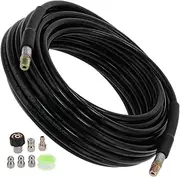 Sewer Jetter Kit, 5800 PSI Drain Cleaning Hose 100ft, Black, PVC, Drain Cleaning Tools, 49ft, 4.0mm, 1 Pack, Black