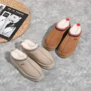 UGG Premium Tassie Platform Slippers Womens Australian Sheepskin Wool Ankle Boot