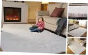 Super Soft Rugs for Living Room, Area Rugs for Bedroom 6 Feet x 9 Feet White