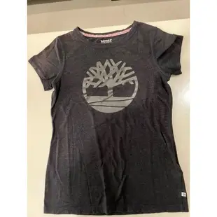 (二手）百貨專櫃Timberland logo經典T-shirt 灰色雪花圓領T 女生上衣 M號