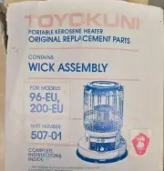 TOYOKUNI 96EU 200EU, KEROSENE HEATER WICK, WICK BRUSH & GUIDE