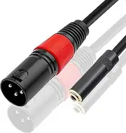 3.5mm Female to XLR Male Stereo Audio Adapter Cable, tunghey 1/8 inch Mini Jack Female to XLR Male Adapter Cable (0.5m)