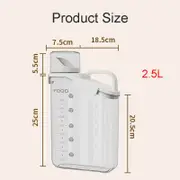 Catzon 2.5L Cereal Storage Container with Pouring Spout for Rice Nuts Beans-White