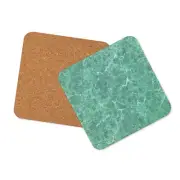 Cork-back coaster Faux Beachglass Marble