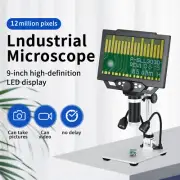 12MP 1-1600X Plug-in Type Digital Microscope with 9" LCD and LED Lights G1600