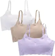 [Adeimoo] Girls Training Bra Adjustable Crop Cami Training Bras for Girls Seamless Bra with Removable Padding