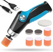 Mini Polishing Machine Car Rechargeable Buffer Polisher Cordless Cars Scratch Repair Polisher Electric Waxing Automobile Care(C)