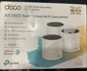 Tp-link Deco AX1800 Wi-Fi 6 3-Pack System, BRAND NEW, FACTORY SEALED