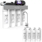 SimPure WP2-400 GPD 8 Stage UV Reverse Osmosis System Alkaline pH+ Water Filters