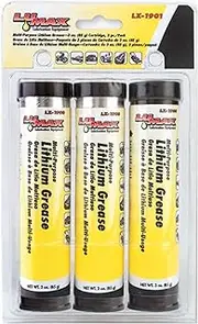 LUMAX LX-1901 Amber Multi-Purpose Lithium Grease Cartridge – oz. Pack of 3. Heavy-Duty, Lithium-Base Grease is Ideal for Most Agricultural, Automotive and Industrial Applications.