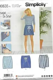 Simplicity Learn to Sew #0635 MISSES' SKIRTS Uncut Sewing Pattern 6-18