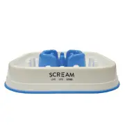 Scream Slow Feed Interactive Dog Bowl Loud - Blue