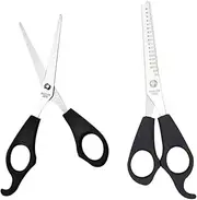 SHERCHPRY 2Pcs Professional Hair Cutting Scissors Durable Haircut Accessory for Home and Salon Use for Trimming and Hair Styling