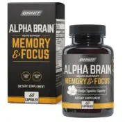 ONNIT Alpha BRAIN Nootropic Brain Health, Memory and Focus Support, 60 Ct