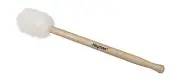 Bass drum mallet, 410 mm. maple handle, 64 mm. soft wood core fur head