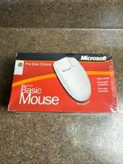 Vintage MICROSOFT Basic Mouse 1.0 PS/2 Windows 98 2000 Computer Wired NEW SEALED