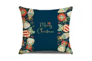 Christmas Pillowcase Xmas Throw Pillow Case Linen Blended Merry Christmas Cushion Cover Pillow Case Home Decorative-Merry Christmas is sandwiched between patterns on both sides