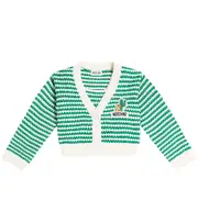 [Moschino Kids] Moschino Kids Striped cotton top and cardigan set Y 10 multicoloured