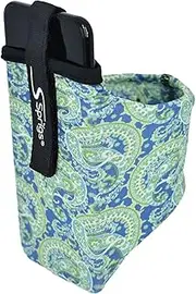 Sprigs Phone Armband Sleeve for iPhone 12/11/x/8/7/6 Plus, Galaxy S7/S6, Google Pixel 5 4XL. The Lightest & Most Comfortable Running Armband, Fits All Phones with Case for Women & Men - Aqua Paisley