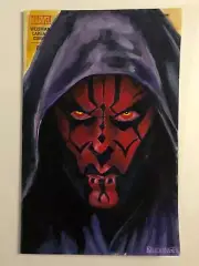 Sketch cover original art, Darth Maul, Star Wars by Dan Neidlinger