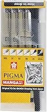 Sakura Pigma Manga Basic Kit set of 6 (4 microns, 1 Professional Brush & 1 white Gelly Roll)
