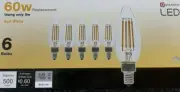 2 Boxes of 6 - 60W replacement LED Candelabra Soft White light bulbs - Dimmable