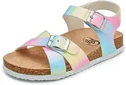 [Trary] Cork and Adjustable Strap Flats Sandals for Kids (Little Kids)