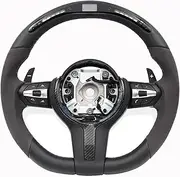 Leather LED M Sport Modified Steering Wheel Compatible With BMW F10 F15 F20 F22 F30 F32 F36 X3 F25 X4 F26 F80 F82 F87 F90 Car Accessories(LED)