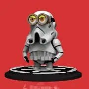 UNPAINTED Star Wars Storm Trooper Minion 3D Printed Model Kit 6" Tall (BC)