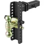 VEVOR Adjustable Trailer Hitch, 25.4 cm Drop & 21.59 cm Rise Hitch Ball Mount with 5.08 cm Receiver, Solid Tube, 6350 kgs GTW, 5.08 cm & 5.08-0.79 cm