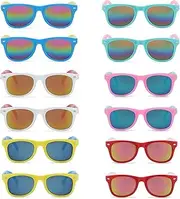 YSHIGUING Kids Sunglasses Bulk,12 Pack Neon Sunglasses Party Favor For Kids Boys Girls Age 3-8 with UV400,Summer Pool Beach Kids Sunglasses Great Goody Bag Stuffers for Birthday Party