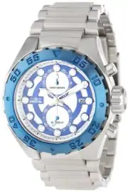Invicta Men's 13095 Pro Diver Chronograph Silver Textured Dial Stainless Watch