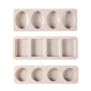 4 Holes Soft Silicone Soap Making Mold DIY Fondant Cake Pudding Making