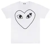 [COMME des GARCONS PLAY] Outline Black Heart Tee Men