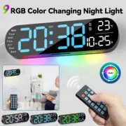 Digital Large Big Jumbo LED Wall Desk Clock Display With Calendar Temperature AU