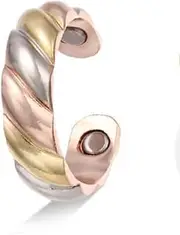 [Generic] Copper Rings for Women for Joint, Adjustable Weave Magnetic Ring for Fingers Thumb, Elegant Magnetic Copper Rings for Men